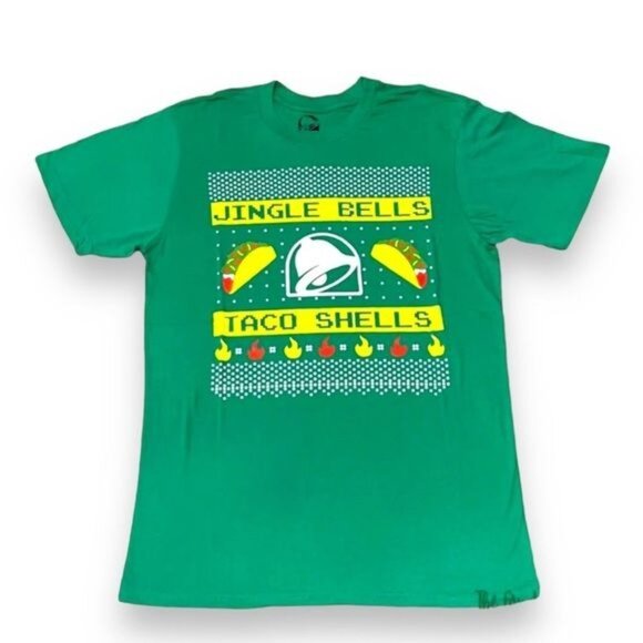 Ripple Junction Taco Bell Christmas Graphic Tee, Green, size 2X - Picture 5 of 6